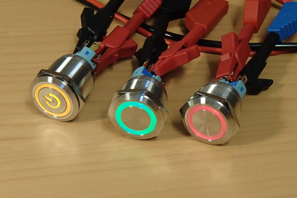 Test of illuminated buttons