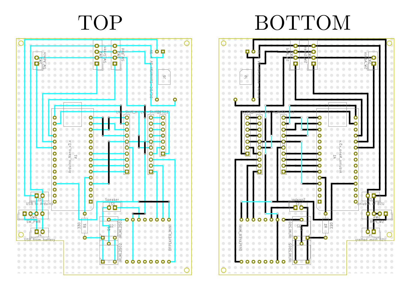 Silkscreen v2 rev5, top/bottom separate